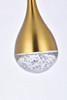 Elegant Lighting 3805D33SG Amherst 34 inch LED pendant in satin gold