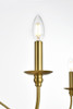 Living District LD5056D54SG Rohan 54 inch chandelier in Satin Gold