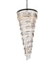 Elegant Lighting 1201SR30MB/RC Sydney 30 inch spiral crystal chandelier in matte black