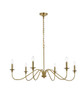 Living District LD5056D42SG Rohan 42 inch chandelier in Satin Gold