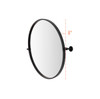 Elegant Décor MR6A2432SIL Soft corner pivot mirror 24x32 inch in silver