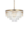 Elegant Lighting 1201D32SG/RC Sydney 32 inch round crystal chandelier in satin gold