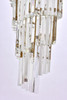 Elegant Lighting 1201SR30SG/RC Sydney 30 inch spiral crystal chandelier in satin gold