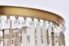 Elegant Lighting 1201SR30SG/RC Sydney 30 inch spiral crystal chandelier in satin gold