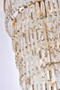 Elegant Lighting 1201SR30SG/RC Sydney 30 inch spiral crystal chandelier in satin gold
