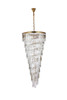 Elegant Lighting 1201SR30SG/RC Sydney 30 inch spiral crystal chandelier in satin gold