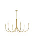 Living District LD722D55BR Layne 55 inch chandelier in Brass