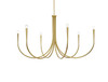 Living District LD722D55BR Layne 55 inch chandelier in Brass