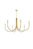 Living District LD722D55BR Layne 55 inch chandelier in Brass