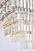 Elegant Lighting 1201S34MB/RC Sydney 34 inch square crystal chandelier in matte black