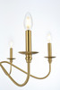 Living District LD5056D30SG Rohan 30 inch chandelier in Satin Gold