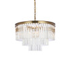 Elegant Lighting 1201D26SG/RC Sydney 26 inch round crystal chandelier in satin gold