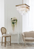 Elegant Lighting 1201S22SG/RC Sydney 21.5 inch square crystal chandelier in satin gold