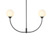 Living District LD816D36BK Nyomi 36 inch chandelier in Black