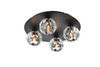 Elegant Lighting 3509F14BK Graham 4 Light Ceiling Lamp in Black