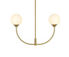 Living District LD816D30SG Nyomi 30 inch chandelier in Satin Gold