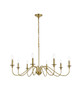 Living District LD5006D42SG Rohan 42 inch chandelier in Satin Gold