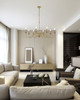 Living District LD5006D42SG Rohan 42 inch chandelier in Satin Gold