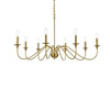 Living District LD5006D42SG Rohan 42 inch chandelier in Satin Gold