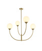 Living District LD814D36SG Nyomi 36 inch chandelier in Satin Gold