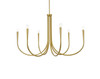 Living District LD722D42BR Layne 42 inch chandelier in Brass