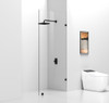 Elegant Kitchen and Bath SD155-3578MBK Fixed frameless shower door 35 x 78 Matte Black