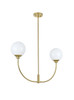 Living District LD816D30BR Nyomi 30 inch chandelier in Brass