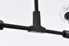 Elegant Lighting 3508D50BK Zayne 6 Light Pendant in Black