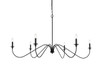 Living District LD5056D60MB Rohan 60 inch chandelier in Matte Black
