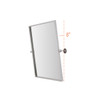 Elegant Décor MR6E2024GD Rectangle pivot mirror 24x20 inch in gold