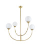 Living District LD814D36BR Nyomi 36 inch chandelier in Brass