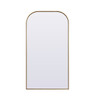 Elegant Decor MR1B3566BRS Metal Frame Arch Full Length Mirror 35x66 Inch in Brass