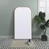 Elegant Decor MR1B3566BRS Metal Frame Arch Full Length Mirror 35x66 Inch in Brass