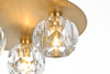 Elegant Lighting 3509F12G Graham 3 Light Ceiling Lamp in Gold