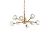 Elegant Lighting 3509D24G Graham 8 Light Pendant in Gold