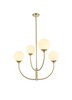 Living District LD814D30BR Nyomi 30 inch chandelier in Brass