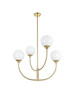 Living District LD814D30BR Nyomi 30 inch chandelier in Brass