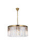 Elegant Lighting 1208D31SG/RC Sydney 31.5 inch round crystal chandelier in satin gold