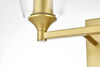 Living District LD7307W15BRA Gianni 2 light Brass and Clear Bath Sconce