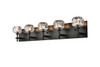 Elegant Lighting 3509W32BK Graham 5 Light Wall Sconce in Black