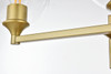 Living District LD7308W25BRA Foster 3 light Brass and Clear Bath Sconce