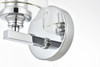 Living District LD7315W5CH Mayson 1 light Chrome and Clear Bath Sconce