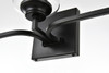 Living District LD7314W23BLK Ronnie 3 light Black and Clear Bath Sconce