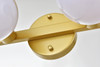 Living District LD7305W29BRA Majesty 4 light Brass and frosted white Bath Sconce