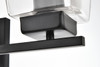 Living District LD7312W23BLK Merrick 3 light Black and Clear Bath Sconce