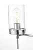 Living District LD7319W24CH Benny 3 light Chrome and Clear Bath Sconce Living District LD7319W24CH Benny 3 light Chrome and Clear Bath Sconce
