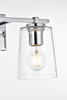 Living District LD7310W14CH Kacey 2 light Chrome and Clear Bath Sconce