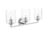 Living District LD7315W23CH Mayson 3 light Chrome and Clear Bath Sconce