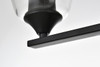 Living District LD7309W34BLK Harris 4 light Black and Clear Bath Sconce