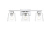 Living District LD7312W23CH Merrick 3 light Chrome and Clear Bath Sconce